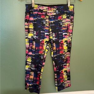 Jillian Michaels Activewear Printed Capri Leggings | Size S